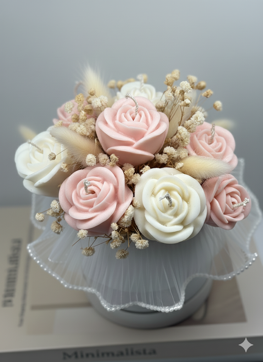 Hoyle-candle-soyalys-duftlys-pyntlys-pyntelys-soyavokslys-stearinlys-levende lys-blomster-lysbukett-vegansk