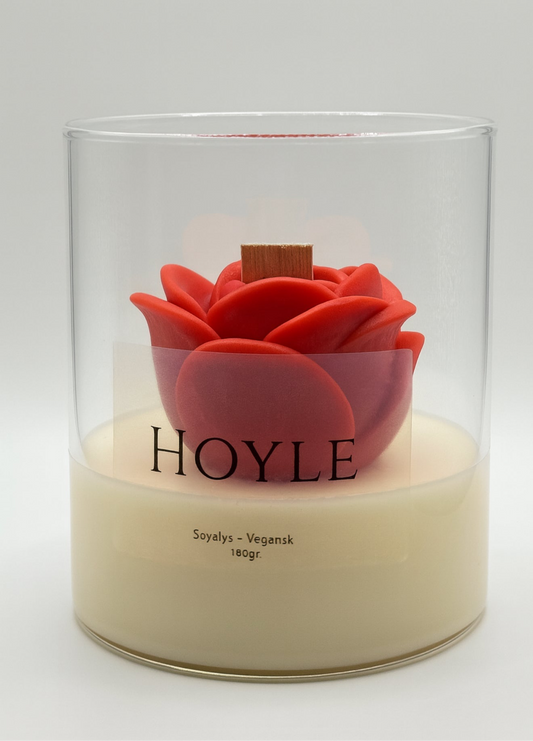 Hoyle-candle-soyalys-duftlys-pyntlys-pyntelys-soyavokslys-stearinlys-levende lys-blomst-vegansk