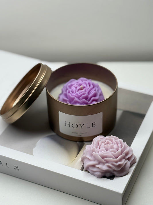 Hoyle-candle-soyalys-duftlys-pyntlys-pyntelys-soyavokslys-stearinlys-levende lys-blomst-vegansk