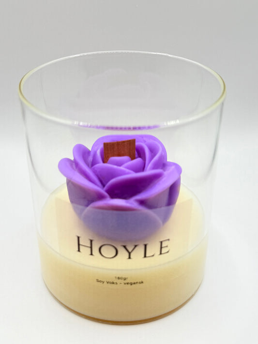 Hoyle-candle-soyalys-duftlys-pyntlys-pyntelys-soyavokslys-stearinlys-levende lys-blomst-vegansk