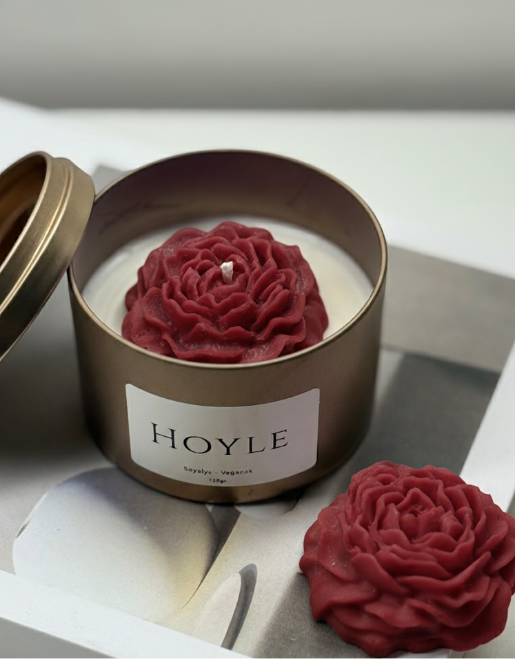 Hoyle-candle-soyalys-duftlys-pyntlys-pyntelys-soyavokslys-stearinlys-levende lys-blomst-vegansk