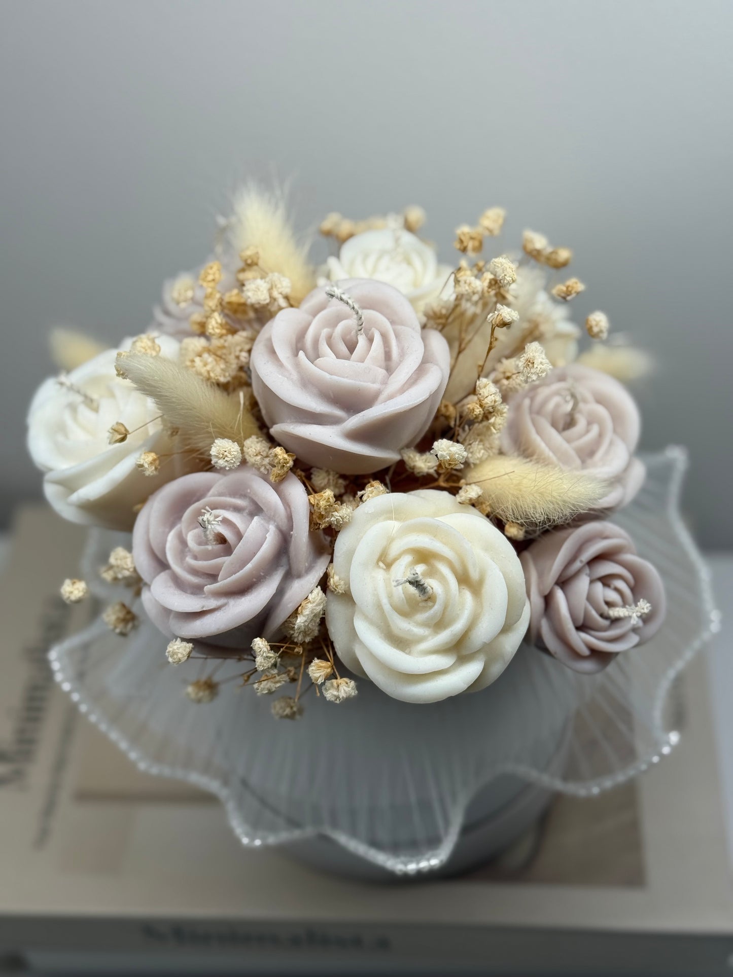 Hoyle-candle-soyalys-duftlys-pyntlys-pyntelys-soyavokslys-stearinlys-levende lys-blomster-lysbukett-vegansk