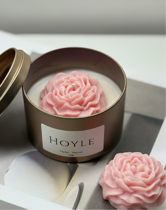 Hoyle-candle-soyalys-duftlys-pyntlys-pyntelys-soyavokslys-stearinlys-levende lys-blomst-vegansk