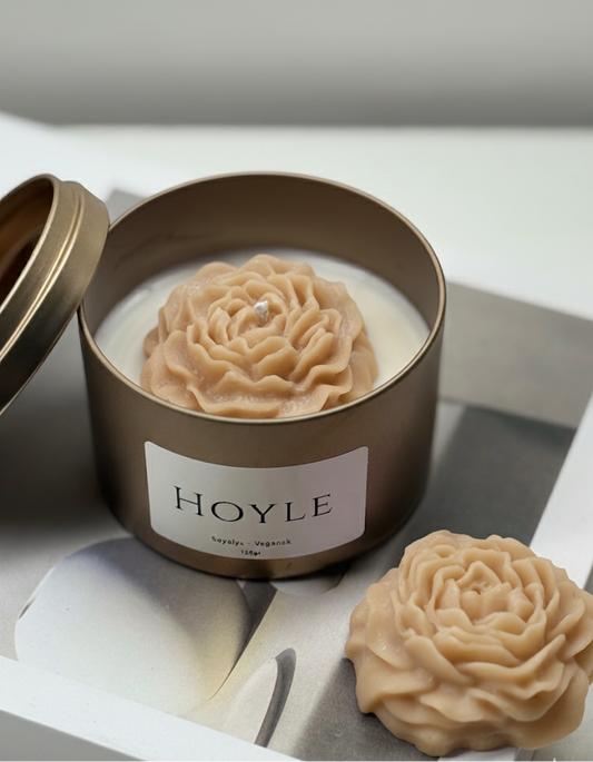 Hoyle-candle-soyalys-duftlys-pyntlys-pyntelys-soyavokslys-stearinlys-levende lys-blomst-vegansk