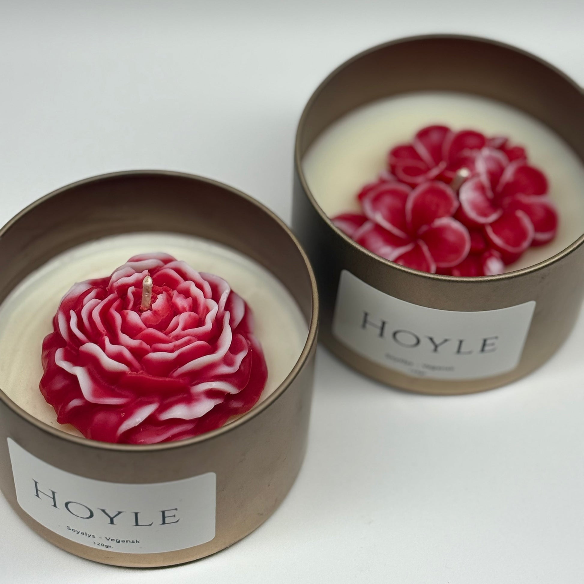 Hoyle-candle-soyalys-duftlys-pyntlys-pyntelys-soyavokslys-stearinlys-levende lys-blomst-vegansk