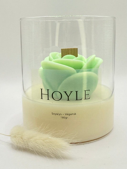Hoyle-candle-soyalys-duftlys-pyntlys-pyntelys-soyavokslys-stearinlys-levende lys-blomst-vegansk
