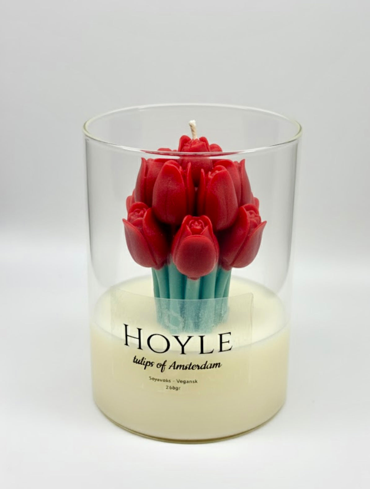 Hoyle-candle-soyalys-duftlys-pyntlys-pyntelys-soyavokslys-stearinlys-levende lys-tulips-blomster-tulipaner-vegansk 