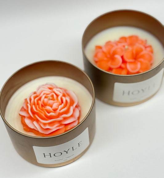 Hoyle-candle-soyalys-duftlys-pyntlys-pyntelys-soyavokslys-stearinlys-levende lys-blomst-vegansk