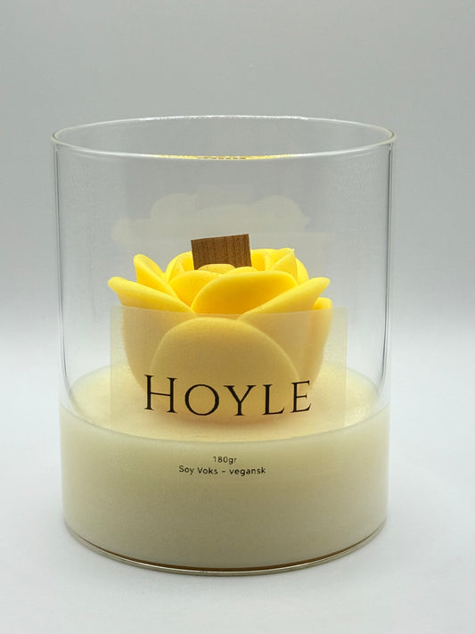 Hoyle-candle-soyalys-duftlys-pyntlys-pyntelys-soyavokslys-stearinlys-levende lys-blomst-vegansk