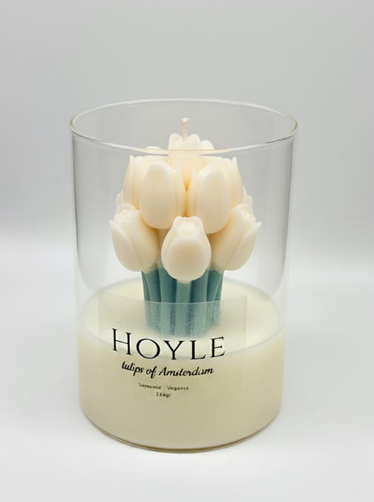 Hoyle-candle-soyalys-duftlys-pyntlys-pyntelys-soyavokslys-stearinlys-levende lys-tulips-blomster-tulipaner-vegansk