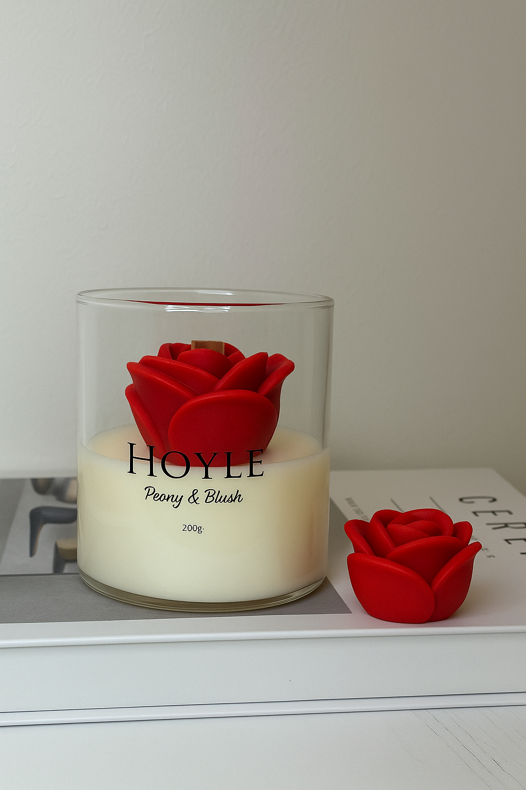 Hoyle-candle-soyalys-duftlys-pyntlys-pyntelys-soyavokslys-stearinlys-levende lys-blomst-vegansk